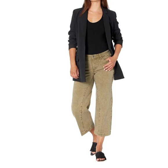 NYDJ Pants - NYDJ Teresa Wide Leg Ankle Jeans in Marisol Moss 10